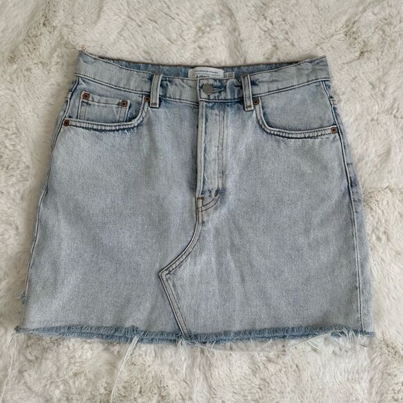 & Other Stories Stockholm Atelier size 4 light wash denim jean mini skirt - Picture 1 of 4